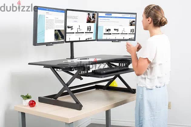Rocelco 115cmx60cm Sit Stand Desk Converter 0