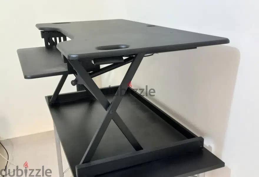 Rocelco 115cmx60cm Sit Stand Desk Converter 2