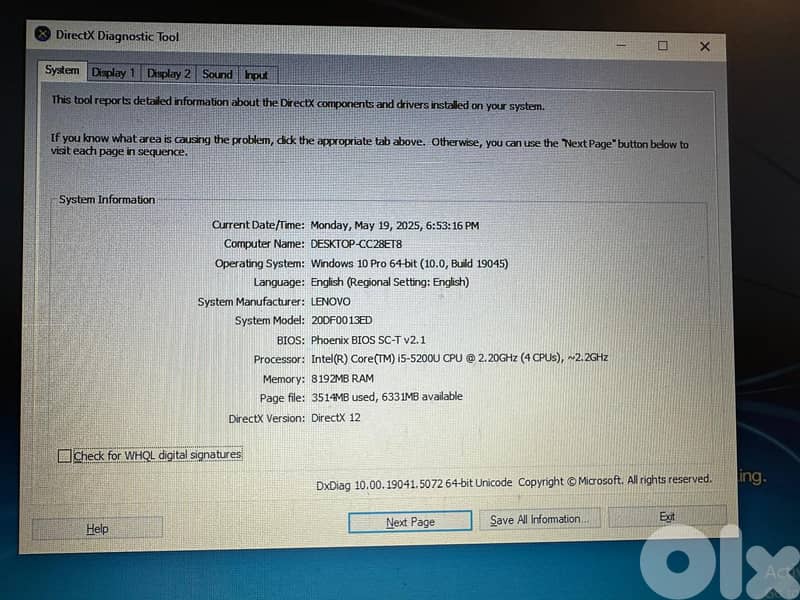 Lenovo Thinkpad E550 i5 512GB SSD 4
