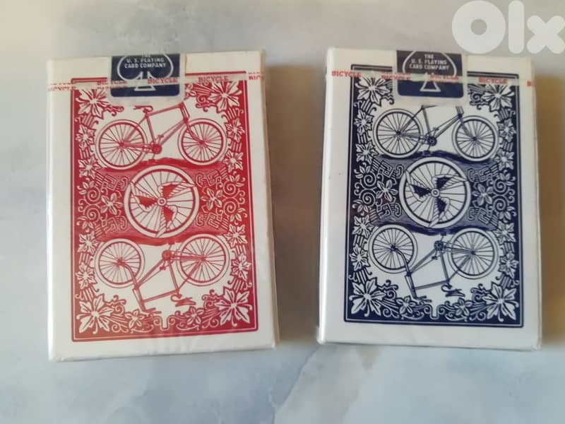 Bicycle League back set of 2 playing cards made in USA new sealed 3