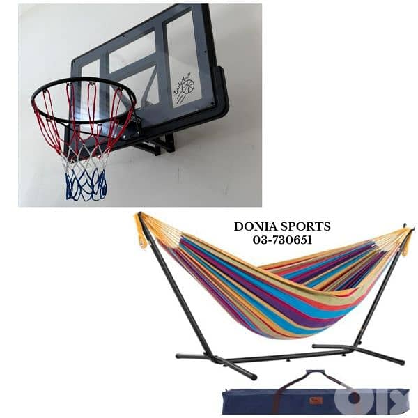 only 135$ for 2 items (hoop basketball board + hammock stand) 0