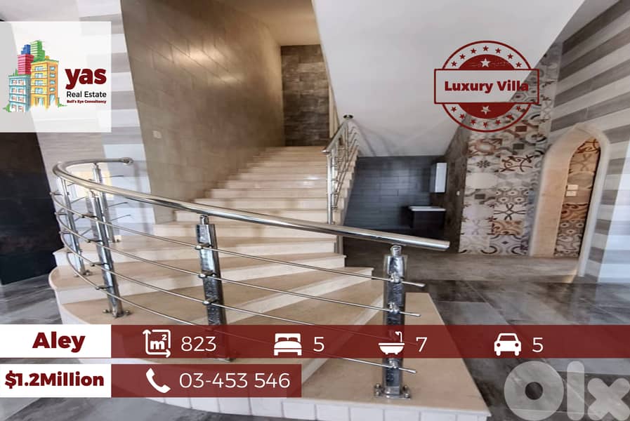 Aley 823m2 | Super Luxury Villa | 3 Floors | Premium Finishes | view|B 0