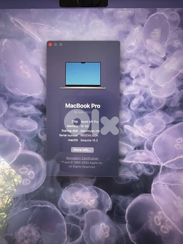 Macbook Pro 16' , M1 Pro Chip 16GB RAM , 512 SSD 0