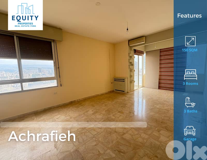 150 SQM Apartment For Rent In Achrafieh شقة للإيجار #AA168824 0