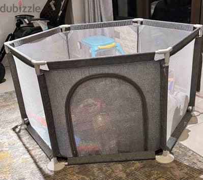 Baby Playpen /  Toy Parc - Grey