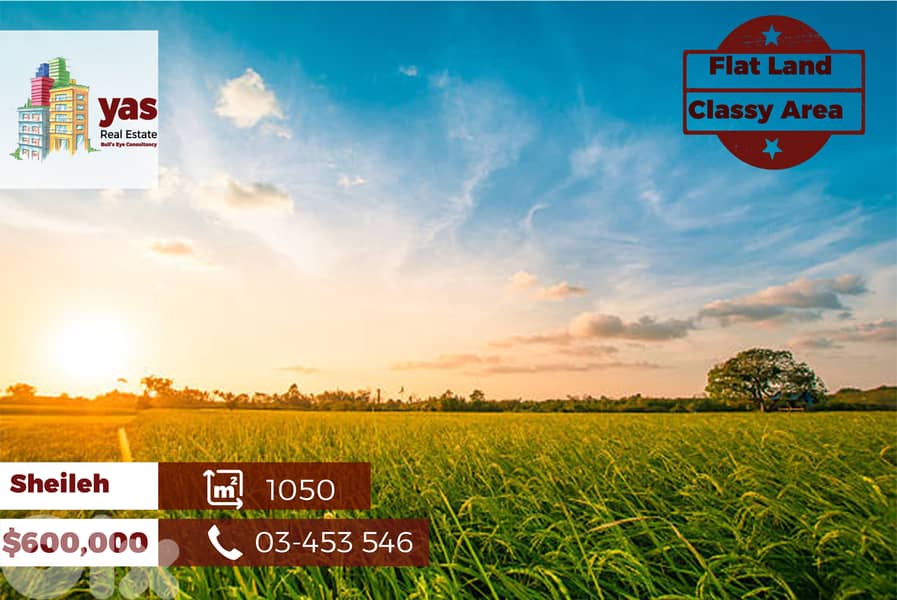 Sheileh 1050m2 | Flat Land | Coeff 30/75 | Prime Location | BA 0