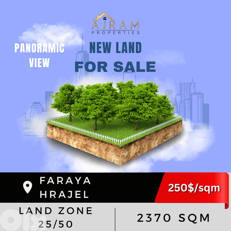 Land in Faraya Hrajel  | 2370 sqm | Panoramic View 0