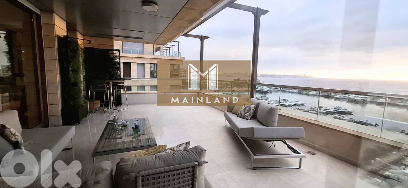 FULL SEAVIEW Modern Apartment with Terrace in Waterfront Dbaye | Sale 0
