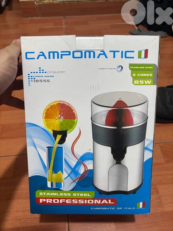 Campomatic Citrus Juicer, 85W Stainless Steel -J85SS 0