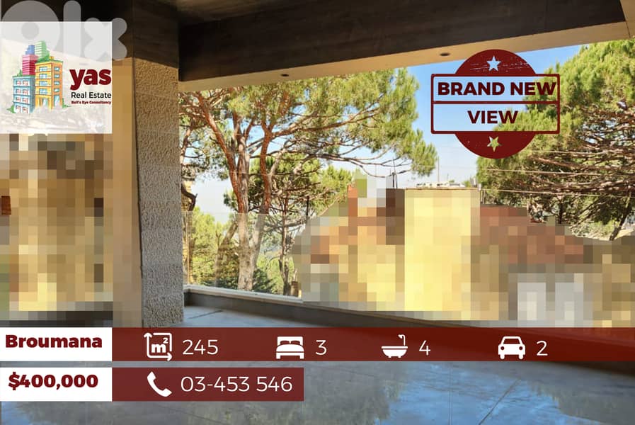 Broumana 245m2 | Brand New | Decorated | Prime Location | PA | 0