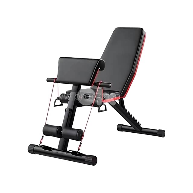 Adjustable Full-Body Workout Bench w/ Resistance Bands, 770lb Capacity 0