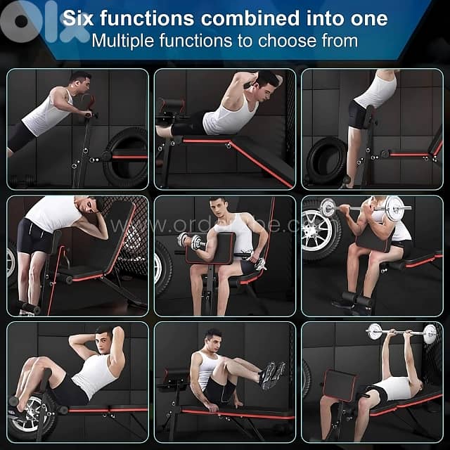 Adjustable Full-Body Workout Bench w/ Resistance Bands, 770lb Capacity 2