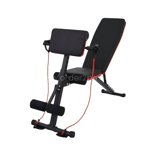 Adjustable Full-Body Workout Bench w/ Resistance Bands, 770lb Capacity 17