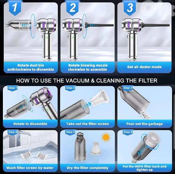 Car Wireless Vacuum Cleaner 16500 Pa 5