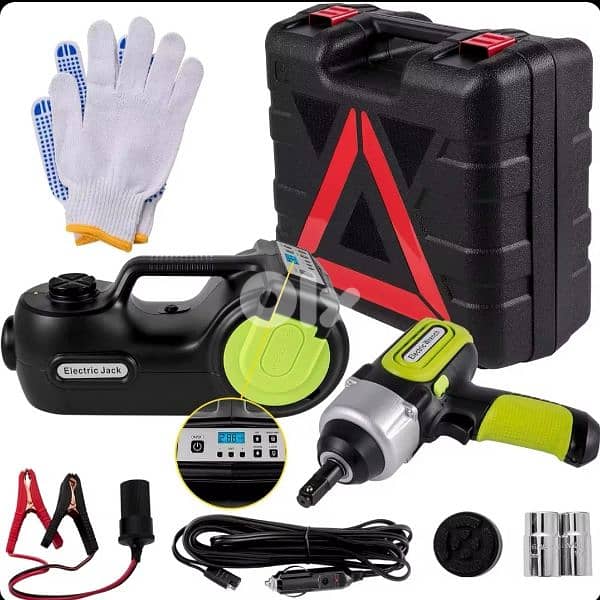 Electric Car Jack Kit 3 in 1 Portable 5T 12v 0