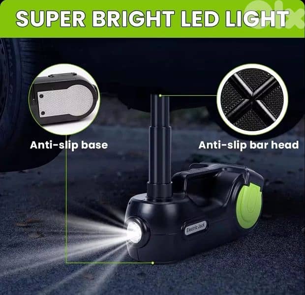 Electric Car Jack Kit 3 in 1 Portable 5T 12v 2