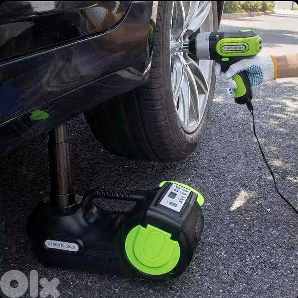 Electric Car Jack Kit 3 in 1 Portable 5T 12v 5