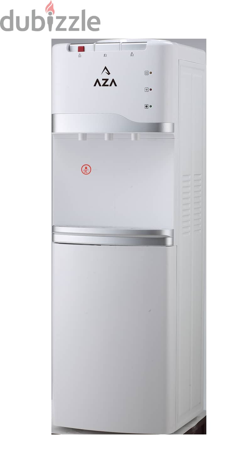 AZA WATER COOLER DISPENSER WITH CABINET WHITE, BLACK, SILVER براد مياه 2