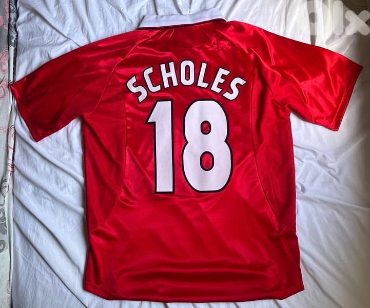 Manchester United Scholes 18 the big final jersey 3