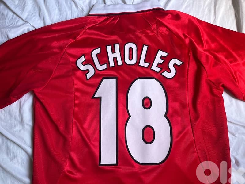Manchester United Scholes 18 the big final jersey 4