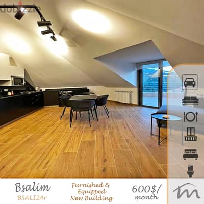 Bsalim | Signature | Furnished & Equipped 1 Bedroom Rooftop | Terrace