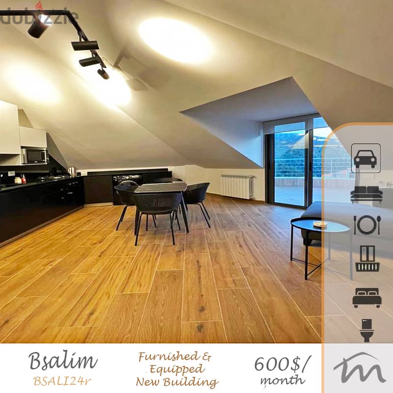 Bsalim | Signature | Furnished & Equipped 1 Bedroom Rooftop | Terrace 0