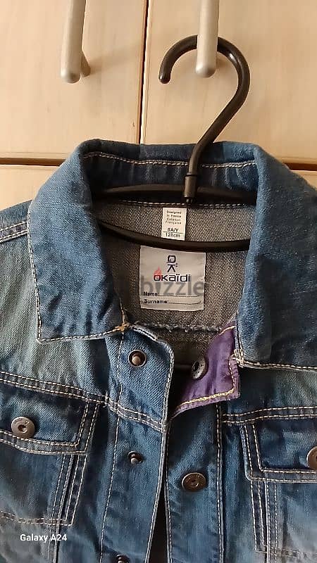 blue jeans jacket in very good condition okaidi. 0
