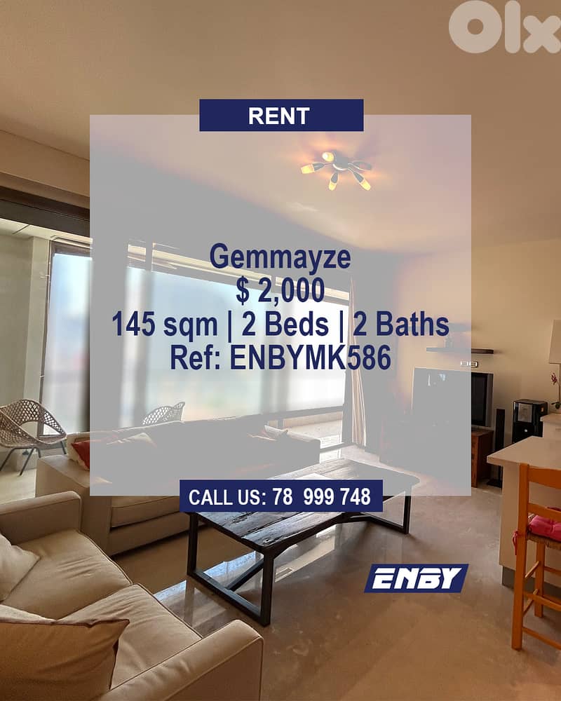 Apartment for rent in Gemmayze | 24/7 Electricity | Full Amenities 0