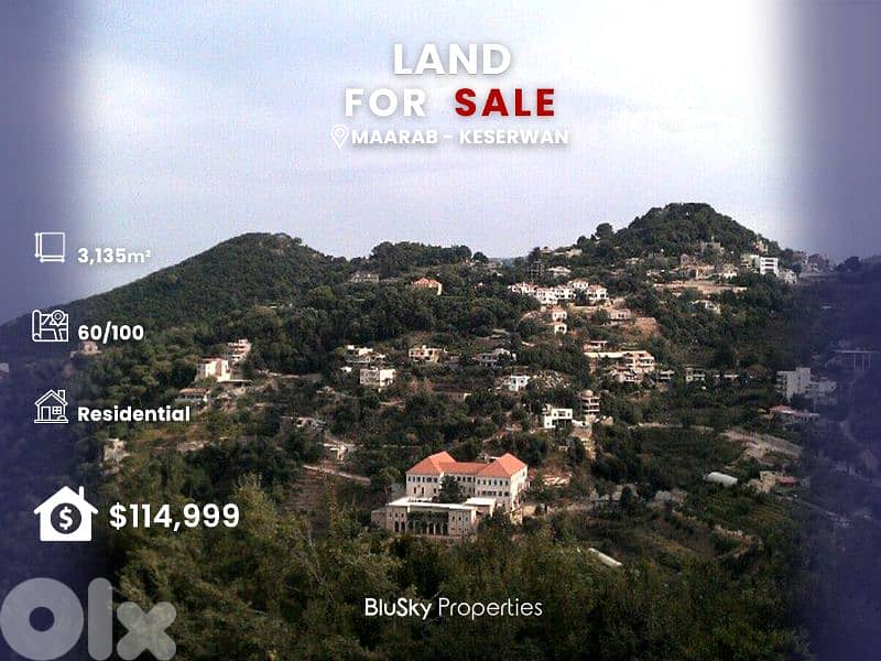 Land For SALE In Maarab أرض للبيع #PM 0