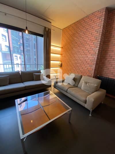 Minimalist loft with garden view