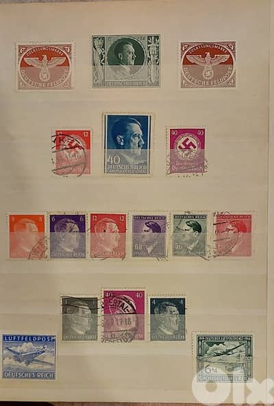 Germany Hitler rare 900+ stamps album from late 1800's to Third Reich
