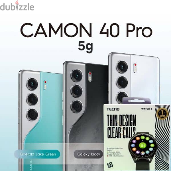 offer tecno camon 40 pro 5g +watch 3(sealed brand new) 0