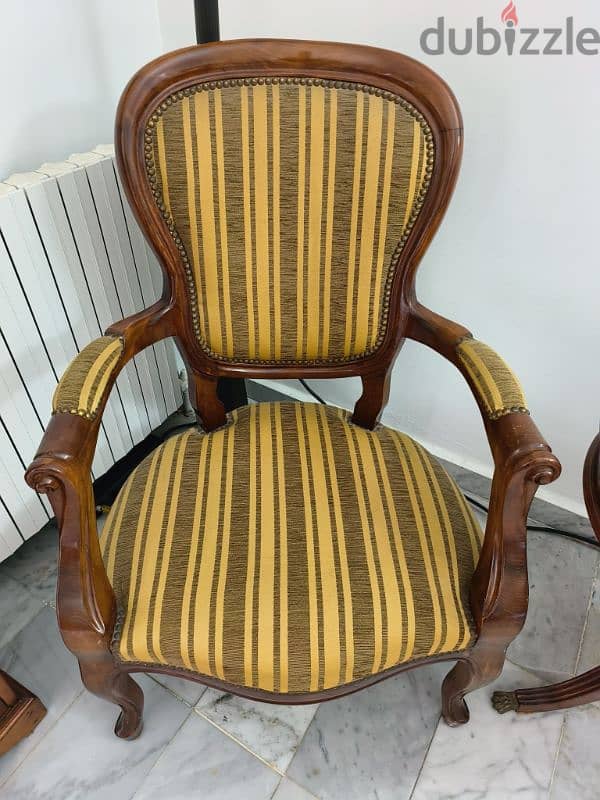 Antique Chairs and Side Tables Set 4