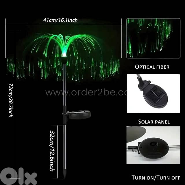 Jellyfish Solar Garden Lights – Magical 7-Color Glow with Fiber Optics 8