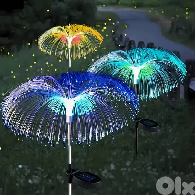 Jellyfish Solar Garden Lights – Magical 7-Color Glow with Fiber Optics 10