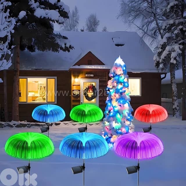 Jellyfish Solar Garden Lights – Magical 7-Color Glow with Fiber Optics 11