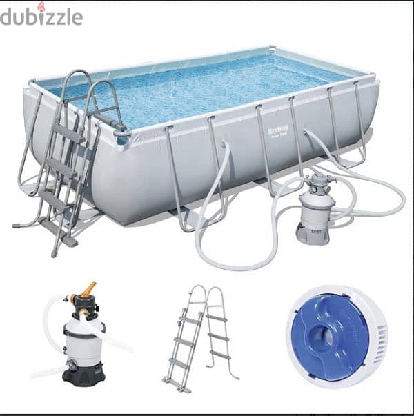 swimming pool  . Best way power steel  + cover. 4.12m × 2.01m × 1.22m 0