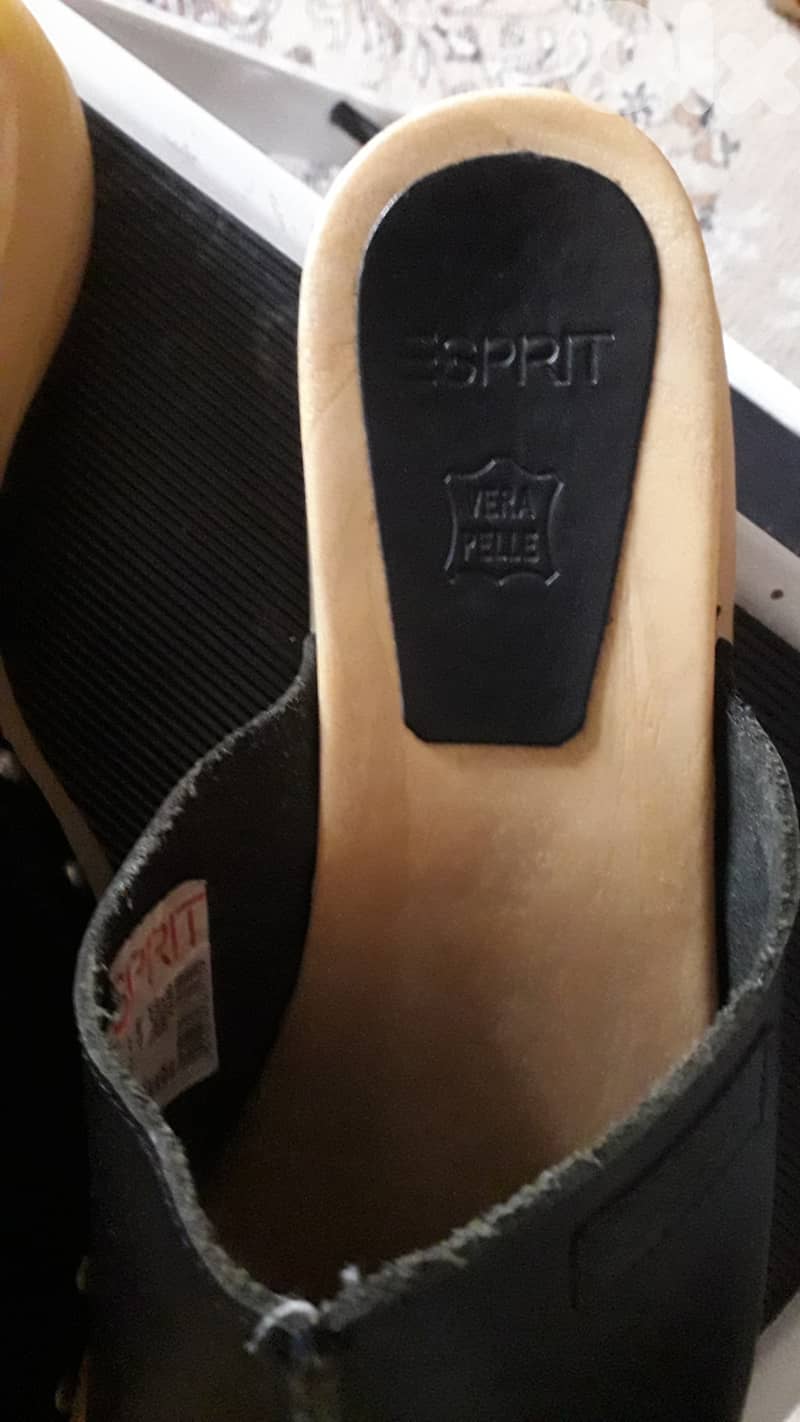 Esprit wooden clogs sandal shoes 5