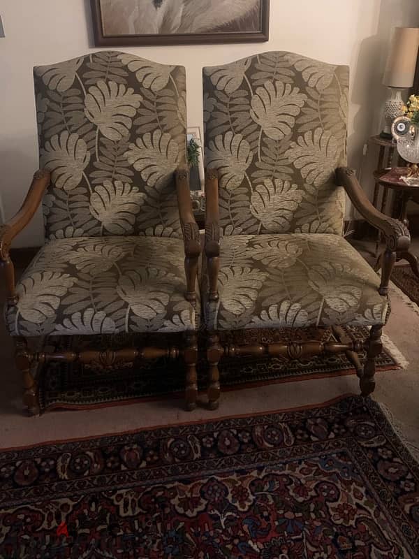 Armchairs vintage bergères 1