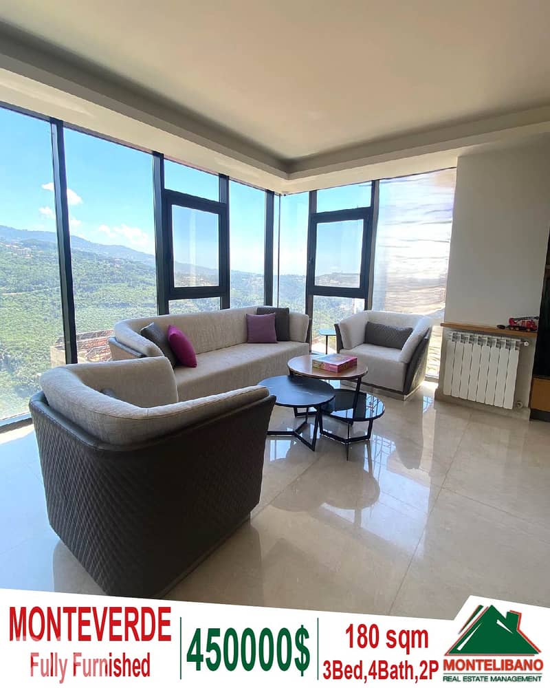Fully Furnished 180 sqm Apartment For Sale in Monteverde with View !!! 0