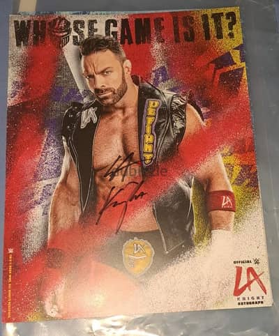 WWE LA Knight Signed Poster