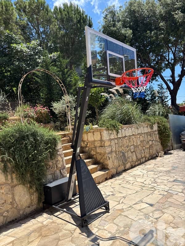 Adjustable Basketball hoop with Iron base 0