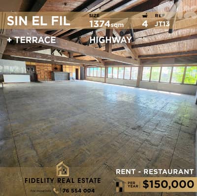 Restaurant for rent in Sin El Fil JT13 مطعم للإيجار في سن الفيل