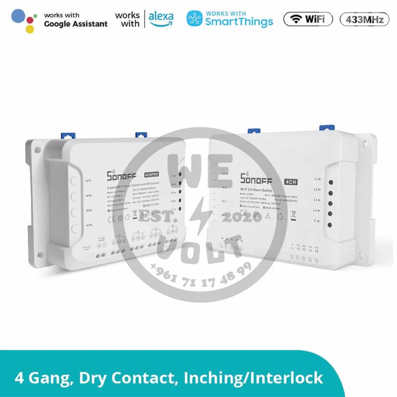 Sonoff Smart Wifi Switch Basic R2 , BasicRf, BasicR4, 4ChR3, 4ChProR3 3