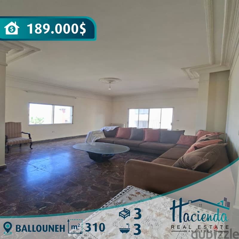 Apartment For Sale In Ballouneh 0