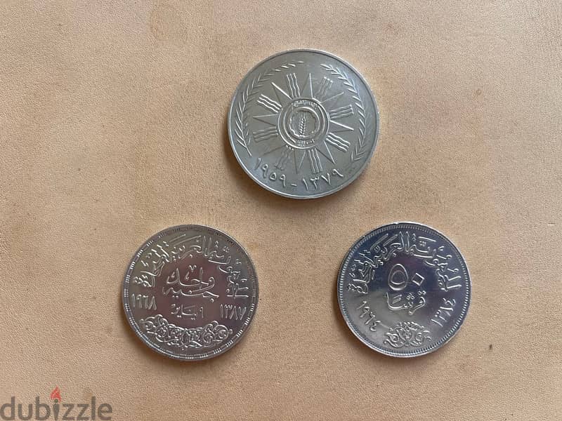 Antique rare silver coins (3) Egypt 1
