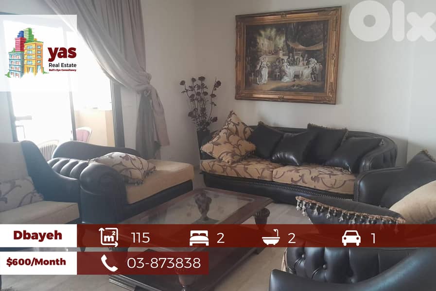 Dbayeh 115m2 | Rent | Furnished | Prime Location | MJ | 0
