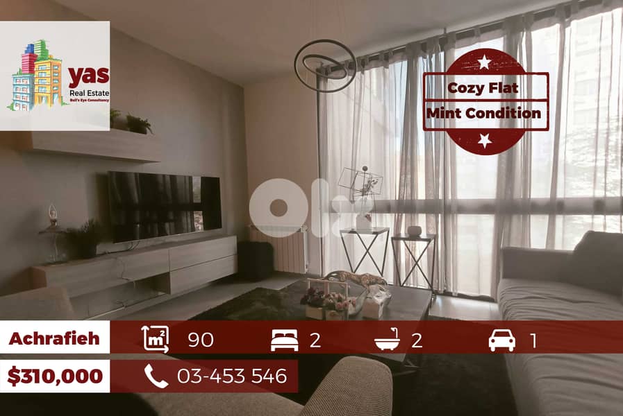 Achrafieh 90m2 | Cozy Flat | Decorated | Prime Location | AA 0