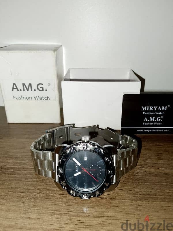 ساعة رجالية مميزة ماركة A. M. G ، نوعية ممتازة ، مع كفالة سنة كاملة 1