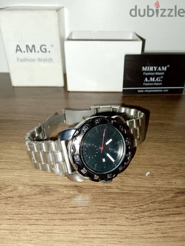 ساعة رجالية مميزة ماركة A. M. G ، نوعية ممتازة ، مع كفالة سنة كاملة 4